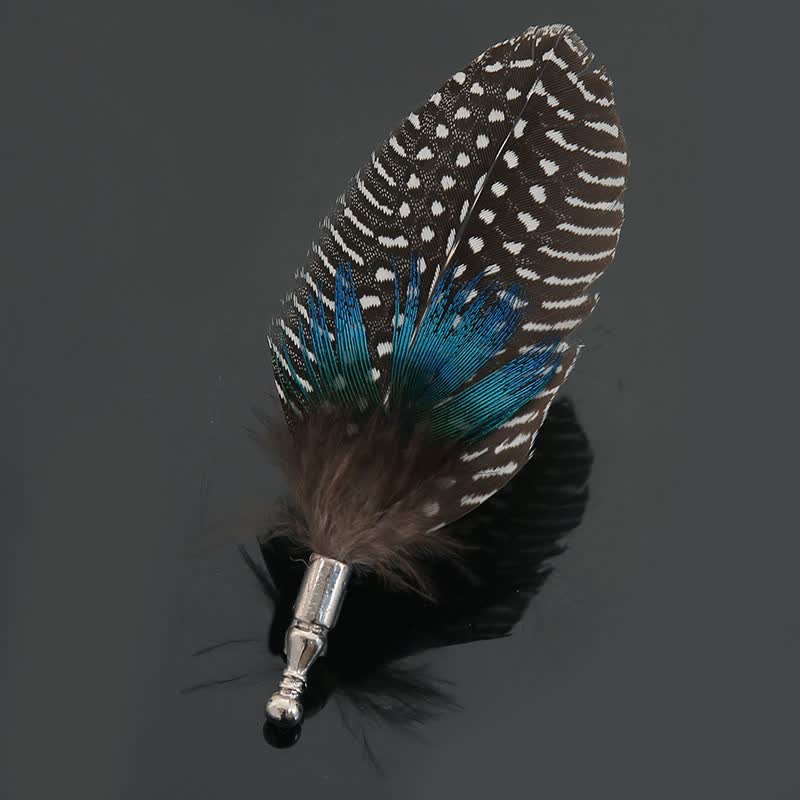 Unisex Classic Wedding Party Colorful Peacock Feather Brooch - Style #13 - image 14