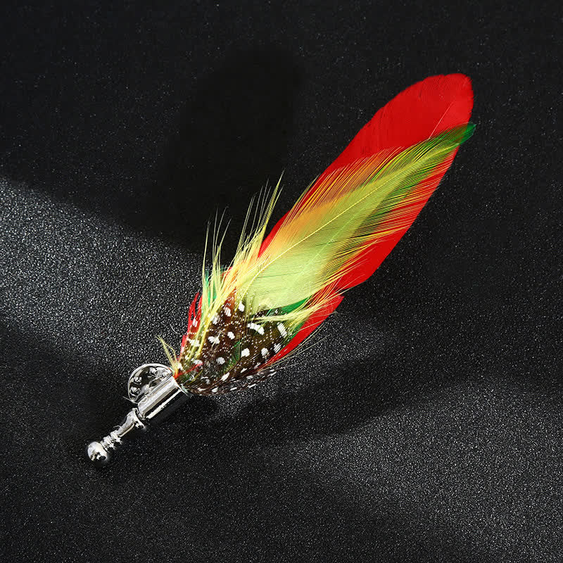 Unisex Classic Wedding Party Colorful Peacock Feather Brooch - Style #5 - image 6