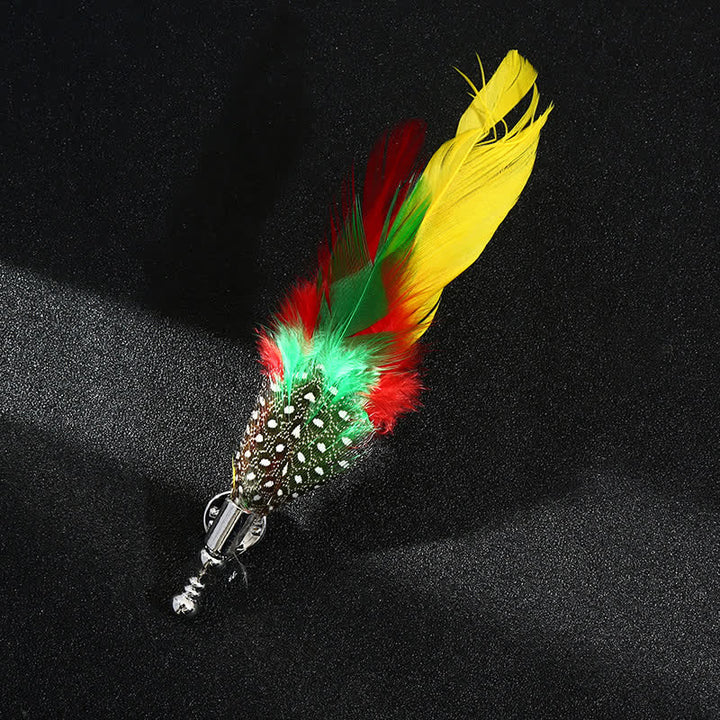 Unisex Classic Wedding Party Colorful Peacock Feather Brooch