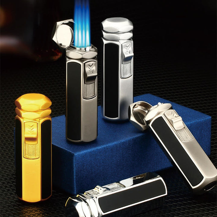 Quad Flame Lighter Refillable Butane Four Burner Lighter - image 5