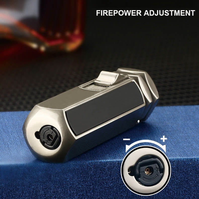 Quad Flame Lighter Refillable Butane Four Burner Lighter