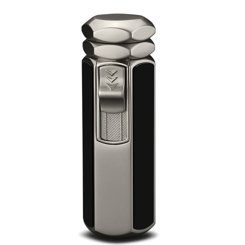 Quad Flame Lighter Refillable Butane Four Burner Lighter