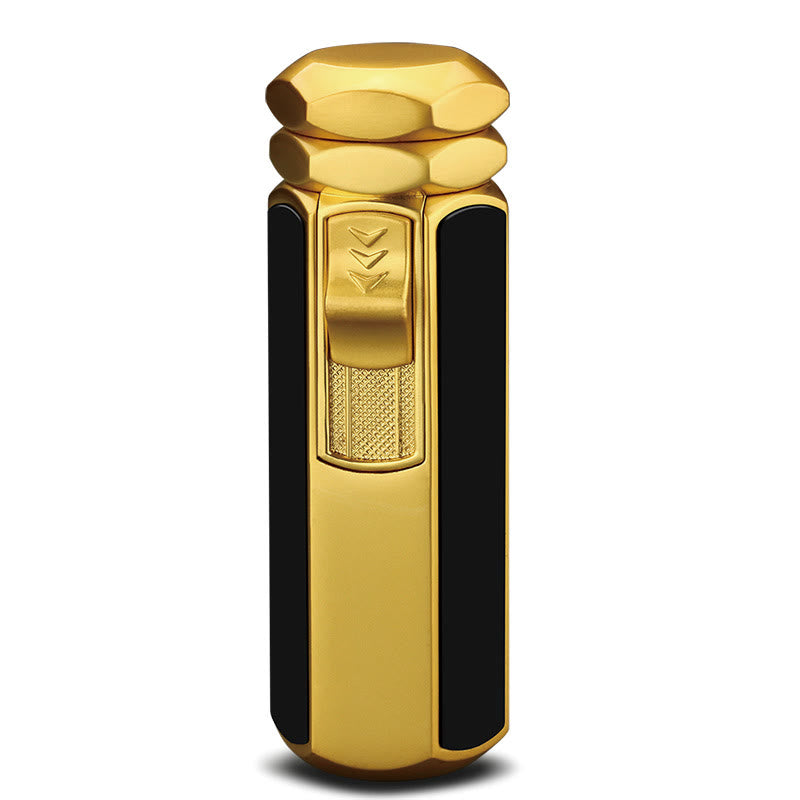 Quad Flame Lighter Refillable Butane Four Burner Lighter - gold - image 10