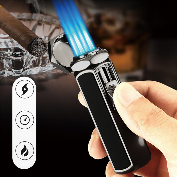 Quad Flame Lighter Refillable Butane Four Burner Lighter - image 2