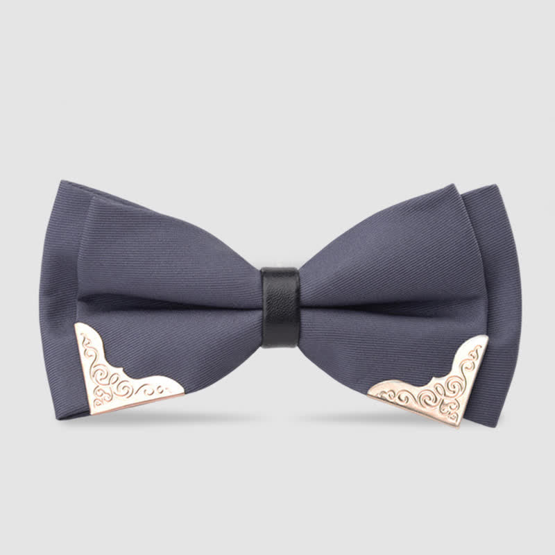 Men's Classic Metal Gold Bow Tie - Gray - image 14