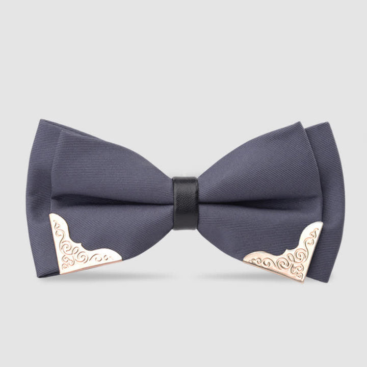 Men's Classic Metal Gold Bow Tie - Gray - image 14