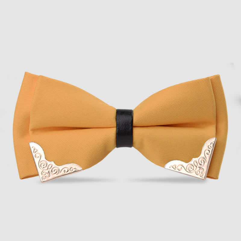 Men's Classic Metal Gold Bow Tie - Yellow - image 12