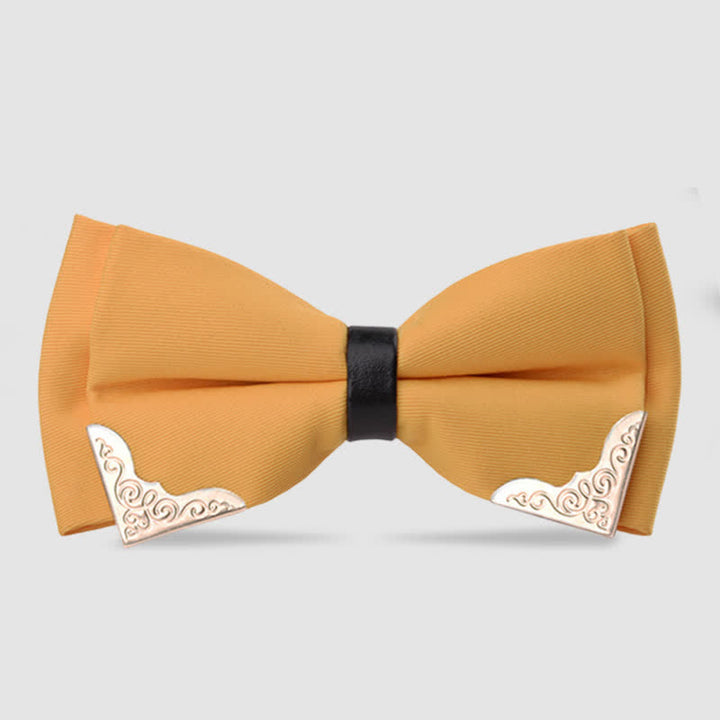 Men's Classic Metal Gold Bow Tie - Yellow - image 12