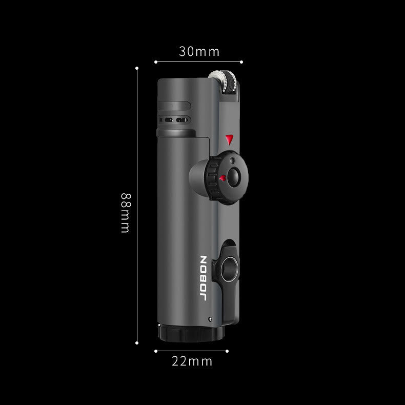 Quad Flame Lighter With Cigar Puncher Four Burner Lighter