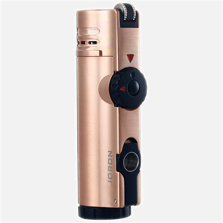 Quad Flame Lighter With Cigar Puncher Four Burner Lighter - Gold - image 11