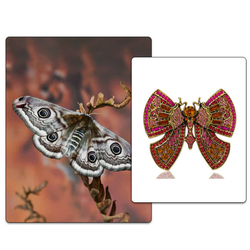 Women's Butterfly Art Decor Crystal Rhinestones Brooch - image 7