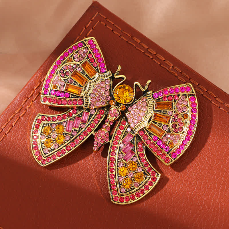 Women's Butterfly Art Decor Crystal Rhinestones Brooch - image 9