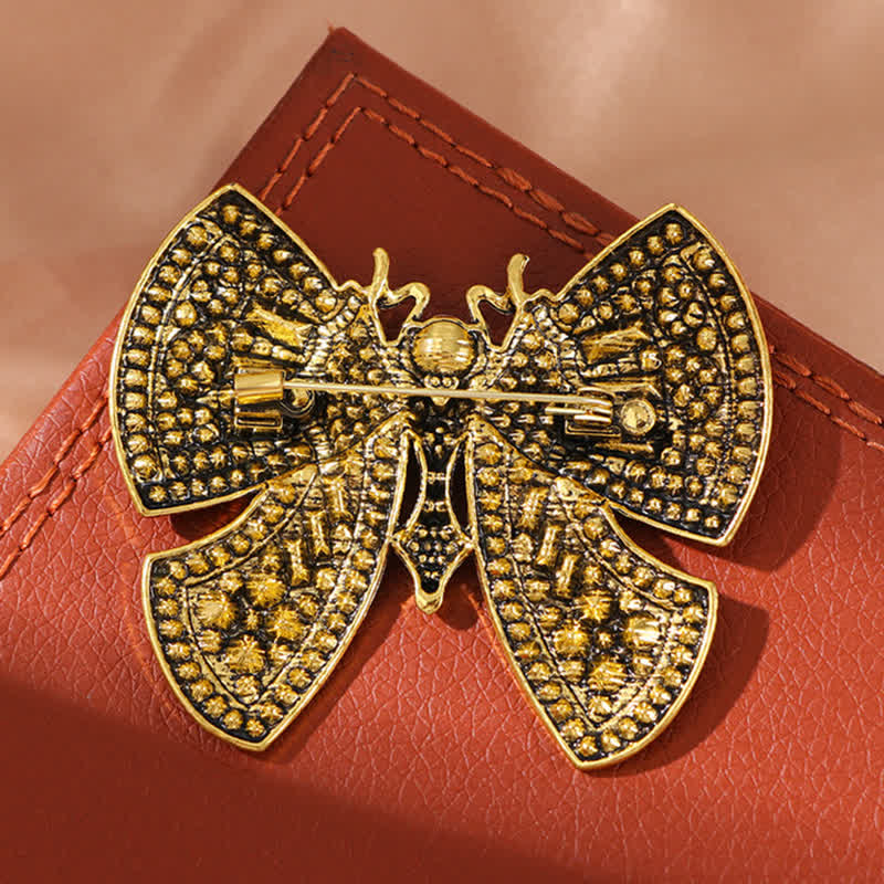 Women's Butterfly Art Decor Crystal Rhinestones Brooch - image 4