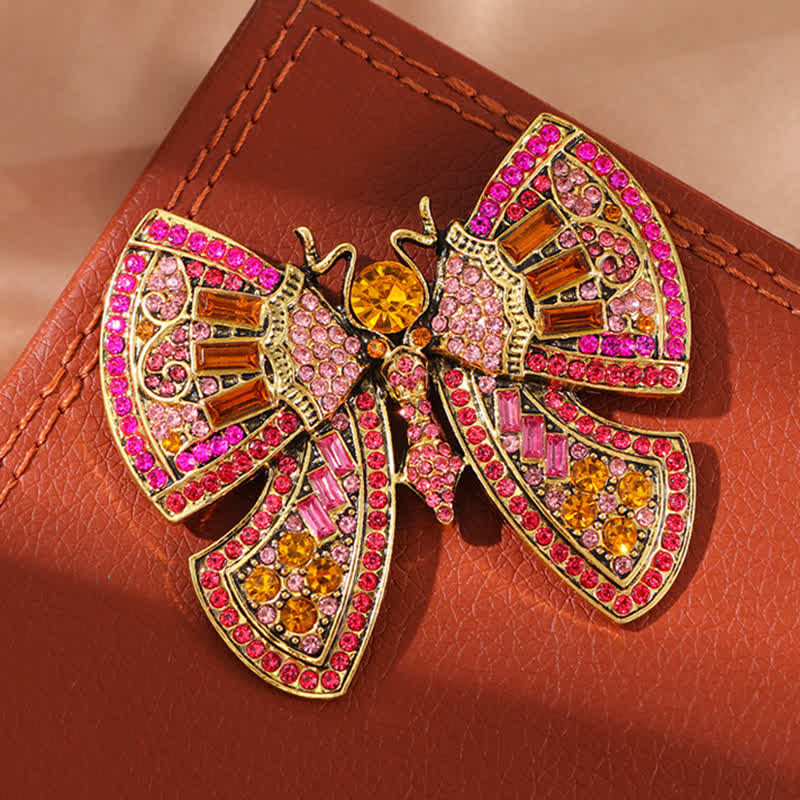 Women's Butterfly Art Decor Crystal Rhinestones Brooch - image 8