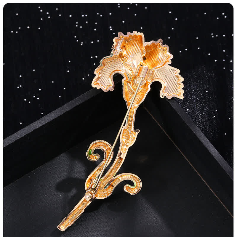 Women's Lovely Enameled Carnation Brooch - image 5