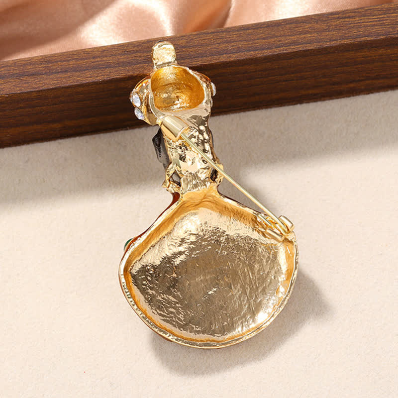 Unisex Medieval Large Unusual Genie Costume Brooch - image 3