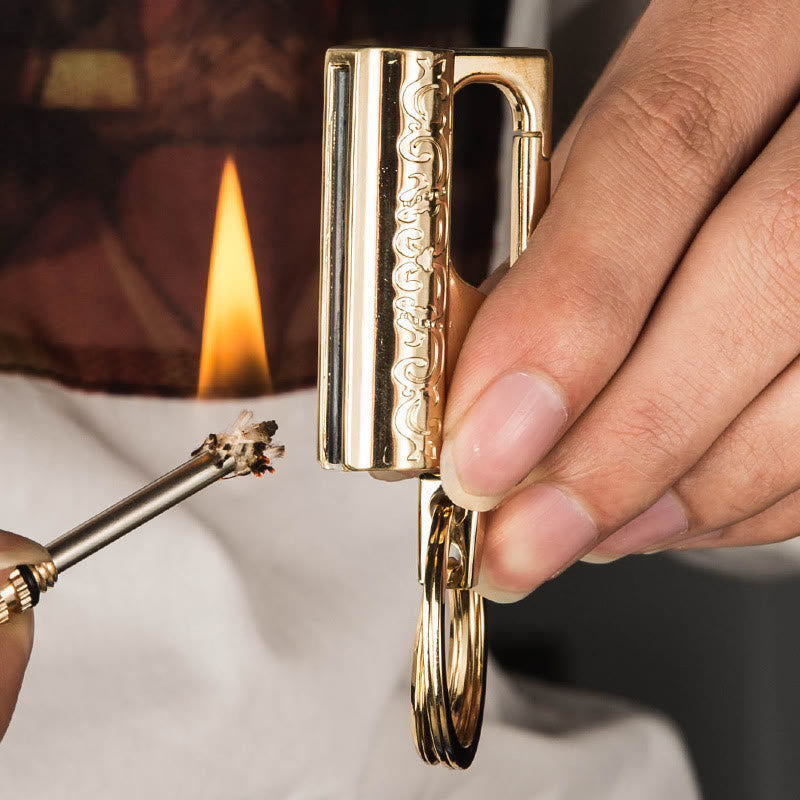 Portable Permanent Match Keychain Kerosene Lighter - image 1