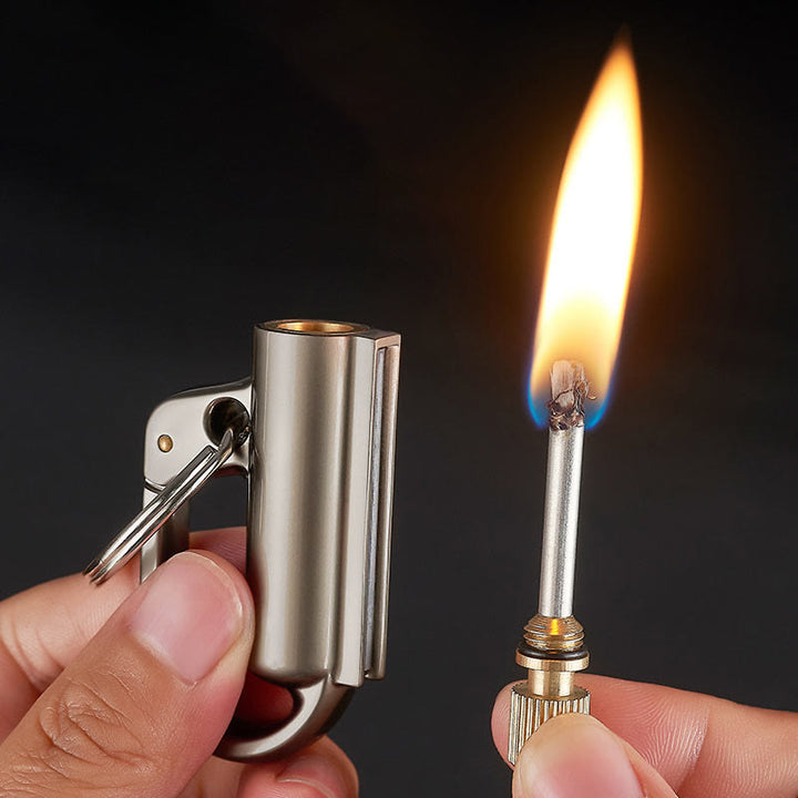 Windproof Portable Ten Thousand Matches Keychain Kerosene Lighter - image 2