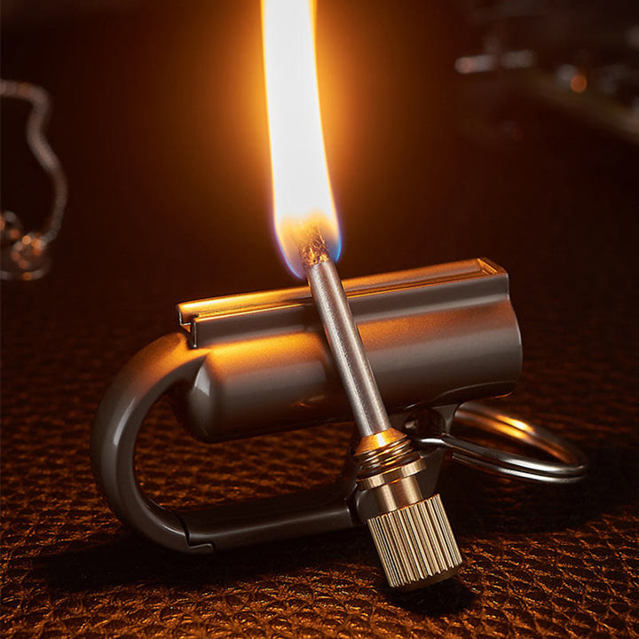 Windproof Portable Ten Thousand Matches Keychain Kerosene Lighter - image 3