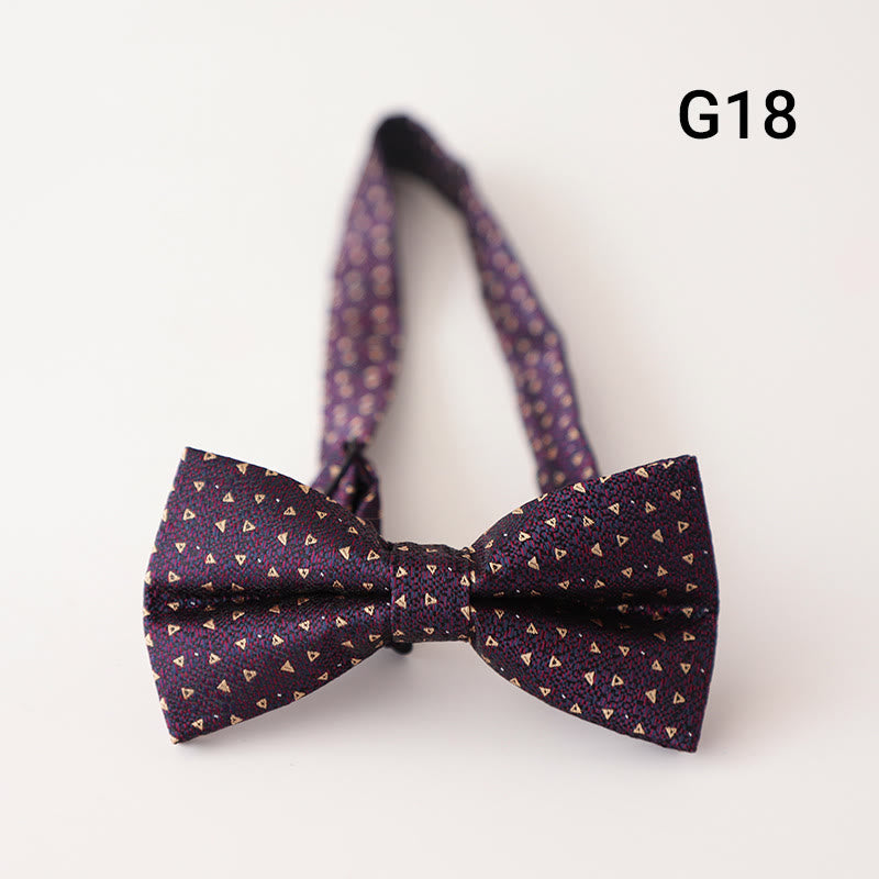 Retro Floral Printed Pre-tied Adjustable Strap Bow Tie - Style #18 - image 19