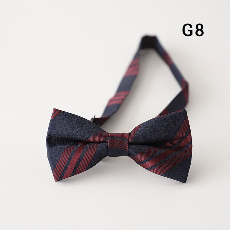 Retro Floral Printed Pre-tied Adjustable Strap Bow Tie - Style #8 - image 10