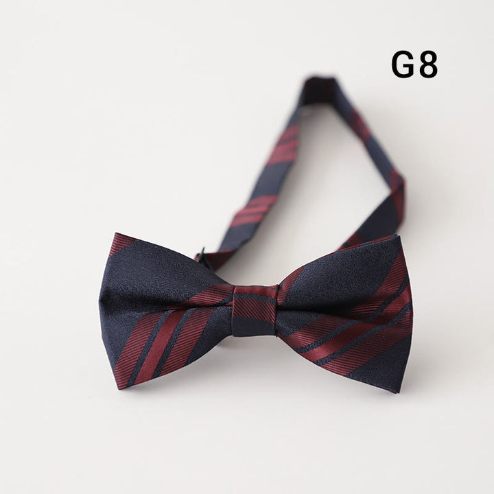 Retro Floral Printed Pre-tied Adjustable Strap Bow Tie - Style #8 - image 10