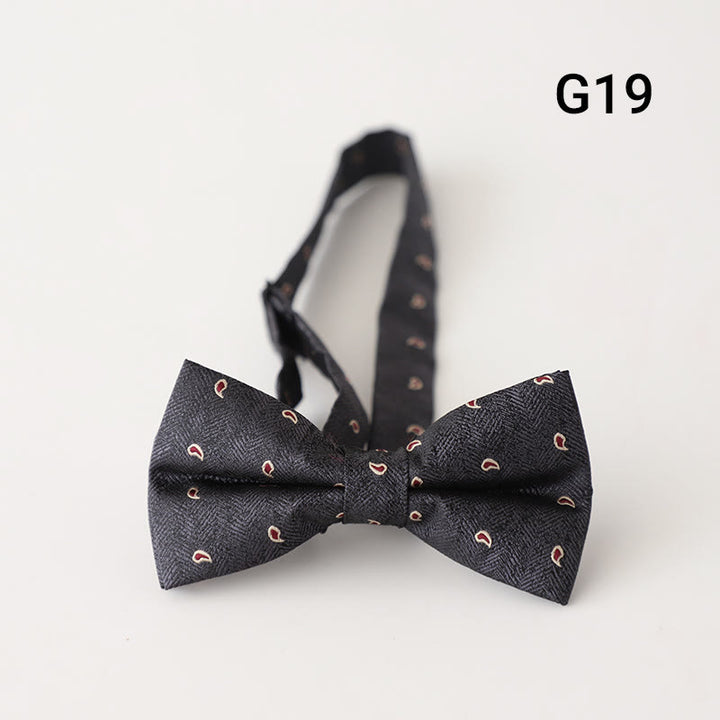 Retro Floral Printed Pre-tied Adjustable Strap Bow Tie - Style #19 - image 20