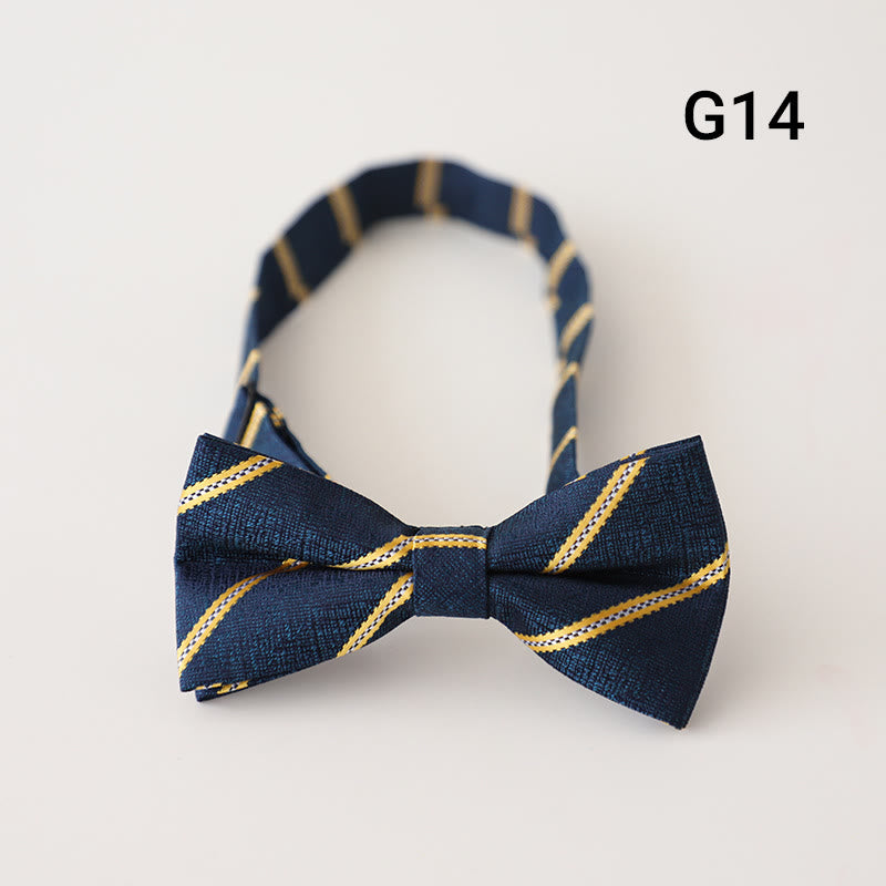 Retro Floral Printed Pre-tied Adjustable Strap Bow Tie - Style #14 - image 15