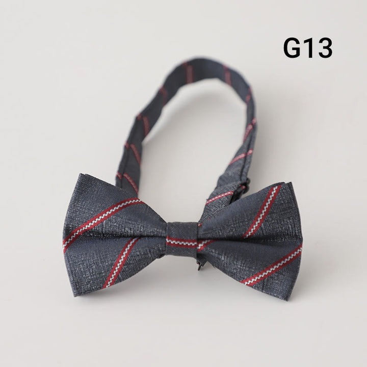 Retro Floral Printed Pre-tied Adjustable Strap Bow Tie - Style #13 - image 14