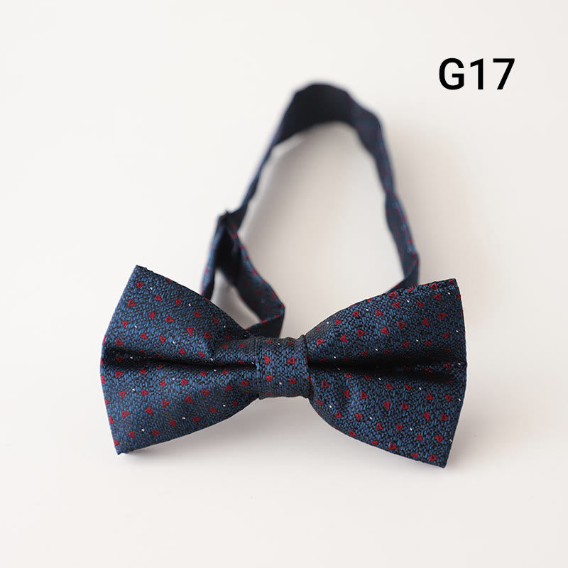 Retro Floral Printed Pre-tied Adjustable Strap Bow Tie - Style #17 - image 18