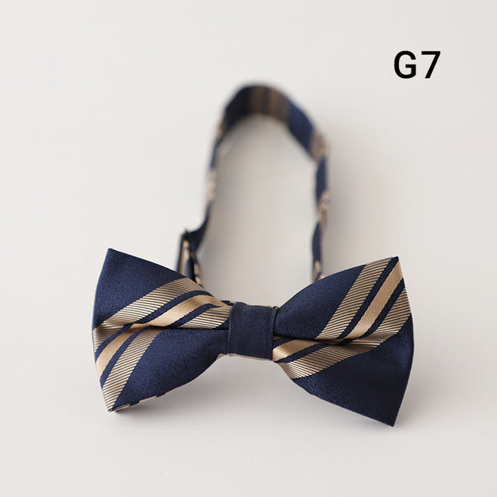 Retro Floral Printed Pre-tied Adjustable Strap Bow Tie - Style #7 - image 9
