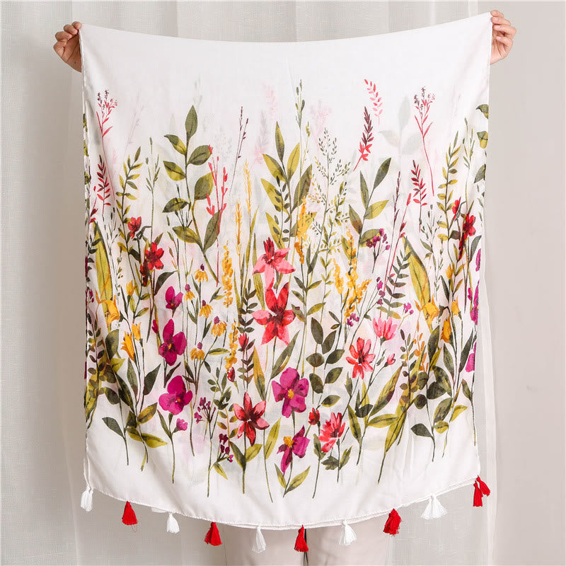 Women's Floral Printed Lightweight Thin Scarf - image 3