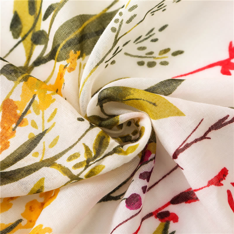 Women's Floral Printed Lightweight Thin Scarf