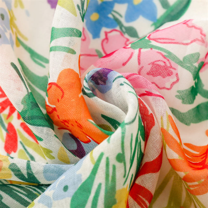 Women's Colorful Floral Printed Lightweight Thin Scarf - image 6