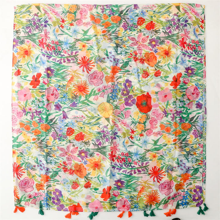 Women's Colorful Floral Printed Lightweight Thin Scarf - image 3