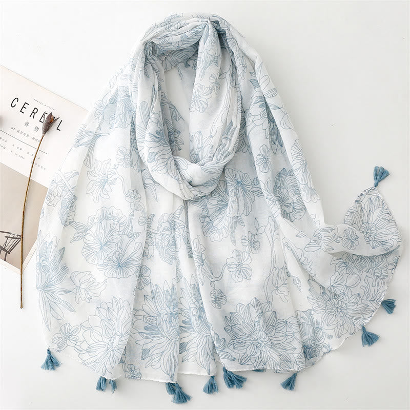 Women's Summer Beach Lightweight Shawl Thin Scarf