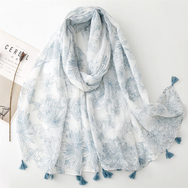 Women's Summer Beach Lightweight Shawl Thin Scarf