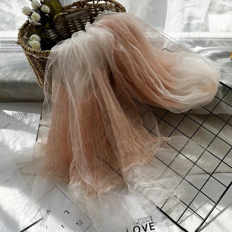 Women's Solid Color Lightweight Sunscreen Shawl Thin Scarf