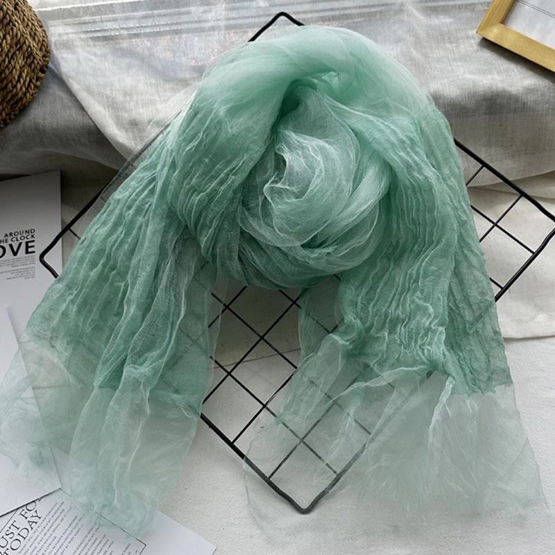 Women's Solid Color Lightweight Sunscreen Shawl Thin Scarf - image 11