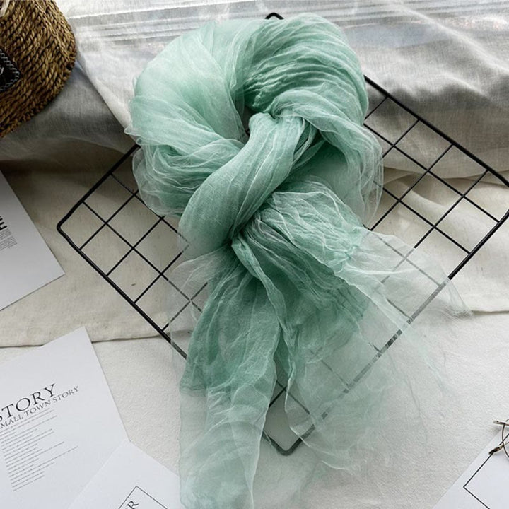 Women's Solid Color Lightweight Sunscreen Shawl Thin Scarf - image 12