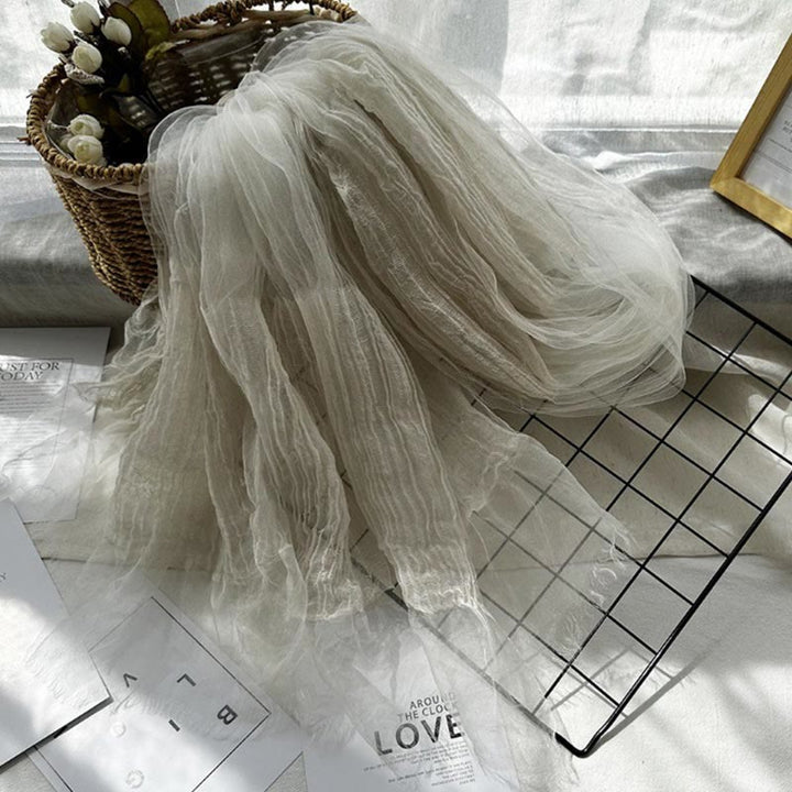 Women's Solid Color Lightweight Sunscreen Shawl Thin Scarf