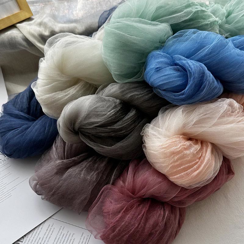 Women's Solid Color Lightweight Sunscreen Shawl Thin Scarf - image 1