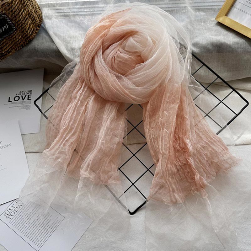 Women's Solid Color Lightweight Sunscreen Shawl Thin Scarf