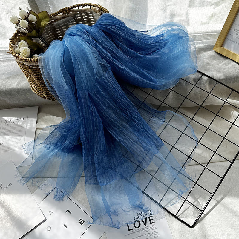 Women's Solid Color Lightweight Sunscreen Shawl Thin Scarf