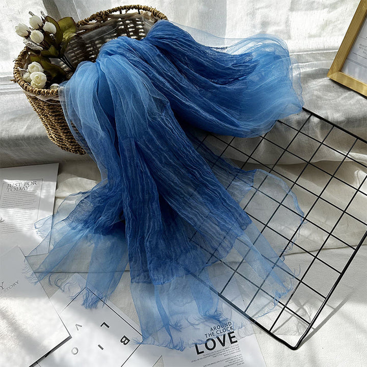 Women's Solid Color Lightweight Sunscreen Shawl Thin Scarf