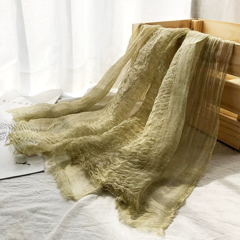 Women's Retro Solid Color Lightweight Shawl Thin Scarf