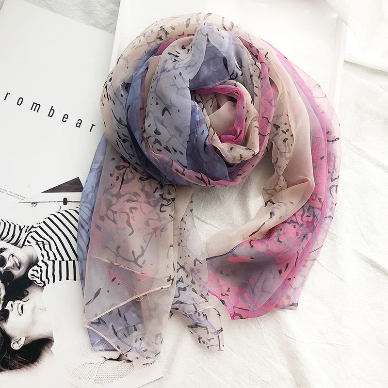 Women's Summer Beach Printed Lightweight Shawl Thin Scarf - Style #6 - image 8