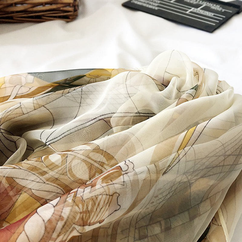 Women's Summer Beach Printed Lightweight Shawl Thin Scarf