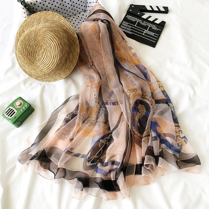 Women's Summer Beach Printed Lightweight Shawl Thin Scarf - Style #17 - image 19