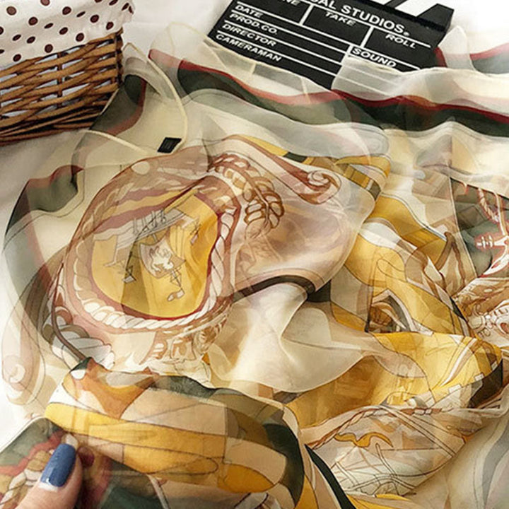 Women's Summer Beach Printed Lightweight Shawl Thin Scarf